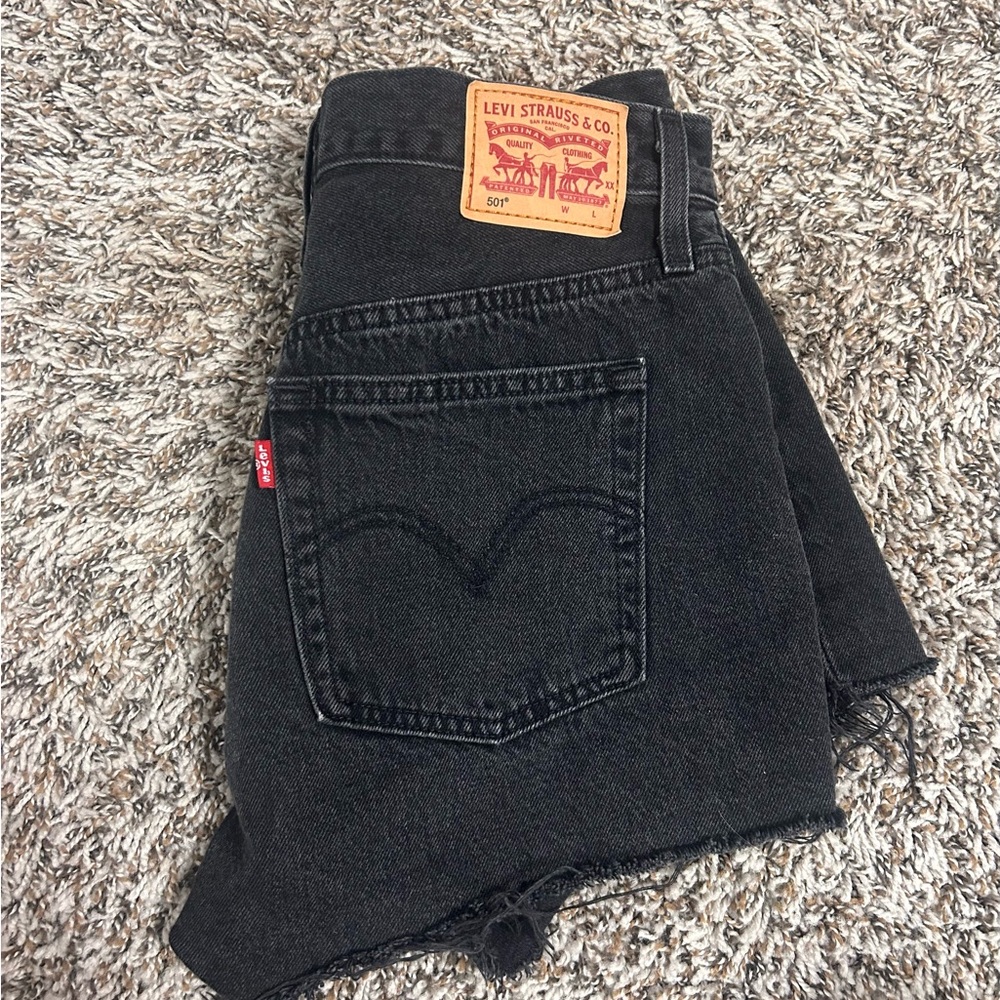 Levi's 501 Black Denim Shorts, Women's